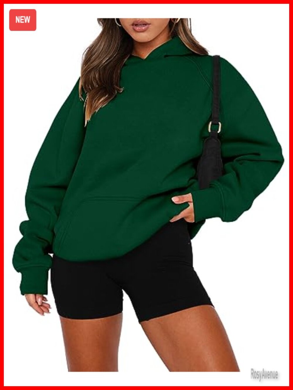 Women Pullover Hoodie Sweatshirt Kangaroo Pocket Fleece Long Sleeve